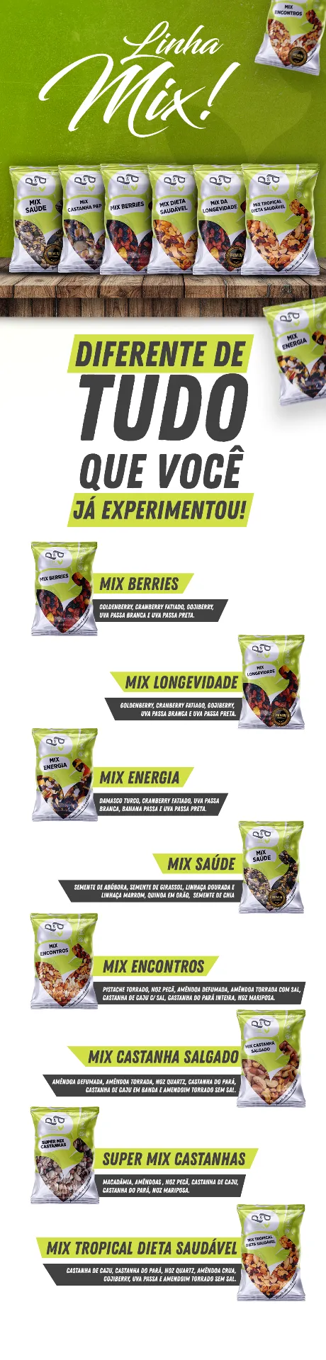 Linha Tropical Mix Nuts — diferente de tudo que você já experimentou